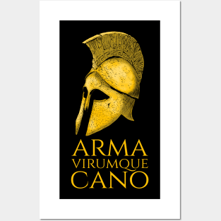 Virgil's Aeneid - Ancient Roman Mythology - Arma Virumque Cano / I Sing Of Arms And The Man Posters and Art